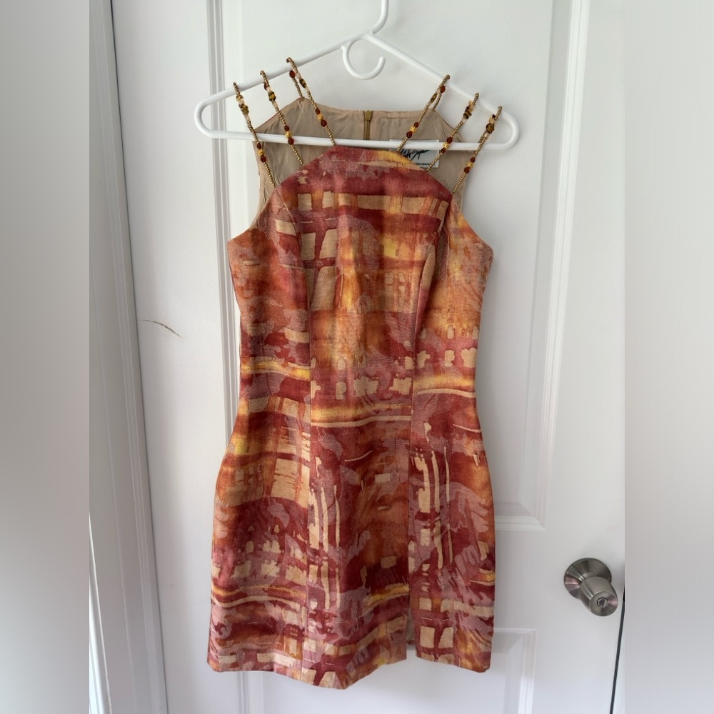 Vintage 90s Beaded Strap Dress